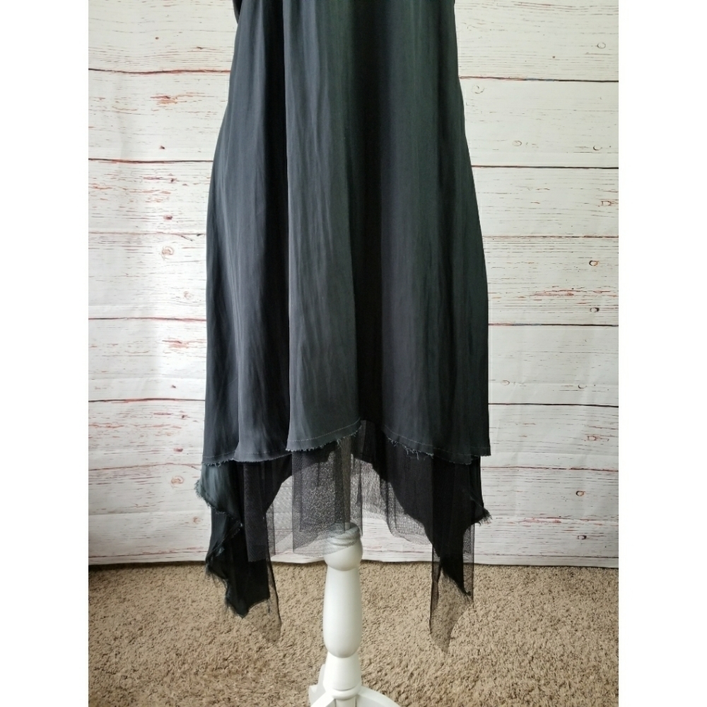 ZARA // edgy layered mesh silky dress - Picture 8 of 15